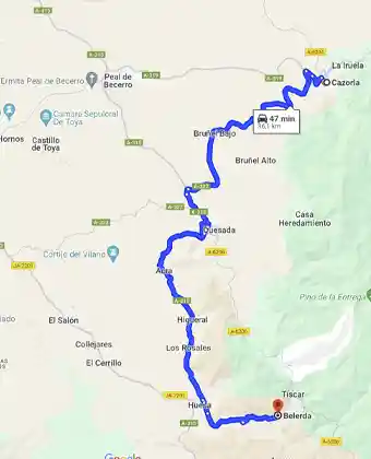ruta sierra cazorla aceite oliva